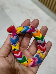 Multicoloured Handmade Rubber Bracelet