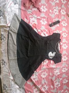 New Black Aline Kurta