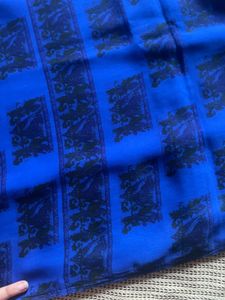 Blue Printed Saree