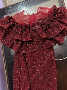 Red Sequin Party Dress