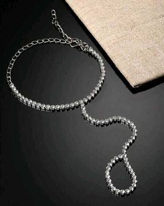 Silver Plated Ring Bracelet CZ