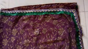 Beautiful White And Blue Coloured Saree.💙