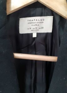 ZARA black wool blend short jacket