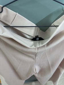 Beige Wide Leg Pants