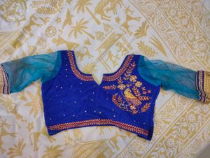 Blue Festive Blouse
