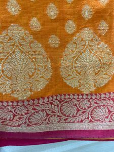 Elegant Orange Saree