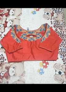 Red Embroidered Blouse