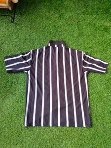 Black &amp; White Stripped Half Sleeve Shirt