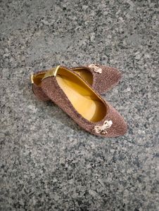 Sparkly Bronze Ballerinas
