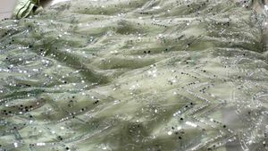 Heavy Mirror Work Light Green Lehenga