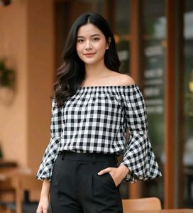 Bell  Sleeves Off Shoulder Crop Top