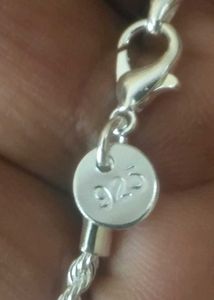 fine 925 Sterling Silver  plated Chain Necklace