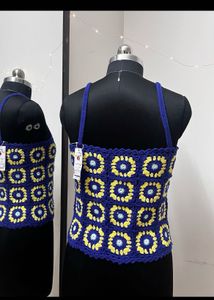 Blue Crochet Top