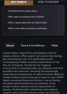 Lakme Salon ₹500 Discount Code(On Min ₹2000 Bill)