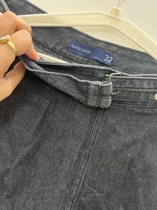 Charcoal Black Flared Jeans