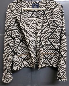 Front open Patterned Blazer Jacket