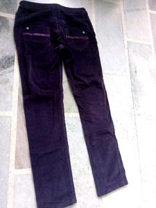 Purple Denim Jeans For Girls