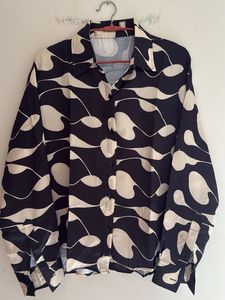 Patterned Black Shirt