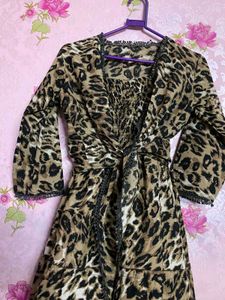 Animal Print Dress With Jacket