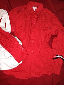 Burberry Red Button-Up