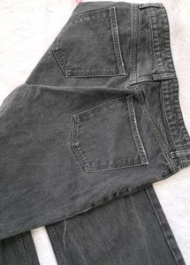 Zara Ripped Wide Long Jeans