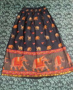 Elephant Print Maxi Skirt