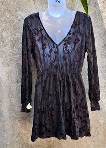 I. SEXY FULL SIZE DEEP NECK DRESS