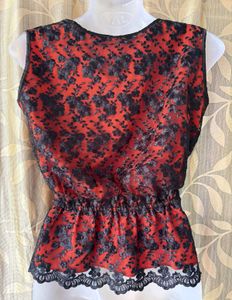 Lace Peplum Top