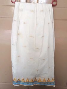 Blue &amp; White Lehanga Without Dupatta