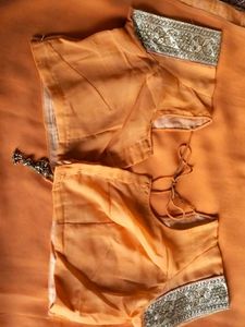 Elegant Orange Saree
