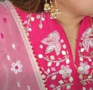 💗💖Pure Silk Hot Pink Kurta Set💗💖