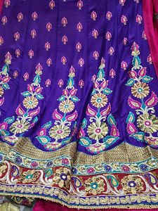 Heavy Silk  Half Saree With Zari And Stone Work