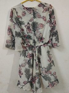 Floral Print Mini Jumpsuit