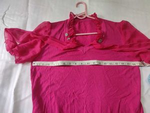 Pink Short Sleeve Top Bust 34-40