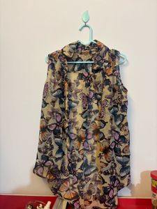 Butterfly Print Sleeveless Top