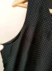 Vintage Black Sleeveless Midi Dress