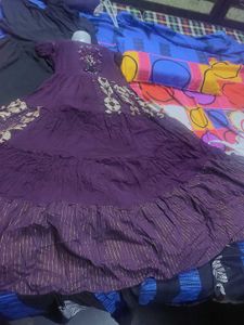 purple beautiful gawn