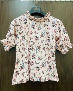 Floral Print Ruffle Top