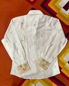 Embroidered Floral Button-Down Shirt
