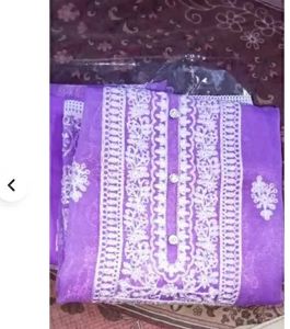 Lavender Embroidered Kurta Set