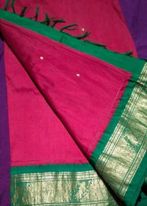 Red & Green Pure Kanjivaram Silk Saree