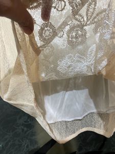 Beige Net Top