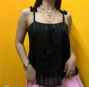 Black Striped Tank Top