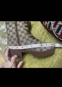 Gucci GG Canvas Ankle Boots