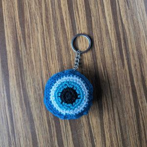 Crochet Evil Eye Keychain