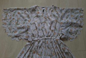 (Strechable)Floral Ruffle Midi Dress🌷