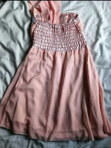 One Shoulder Pink Formal Party Prom Dress