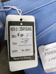 E@72 Size-28 Straight Jeans