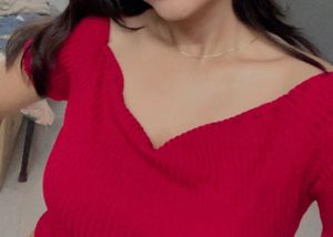 Red Off Shoulder Top