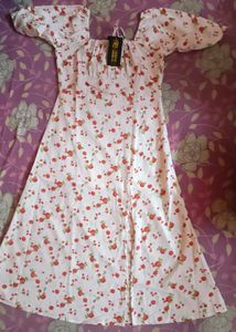 New Beautiful Angel White Slit Dress